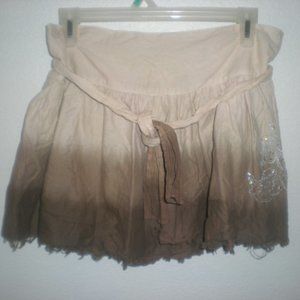 REFERENCE Brand  Mini  Skirt  Boho  Hippie   Size Small   NWOT  Tan